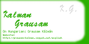 kalman grausam business card